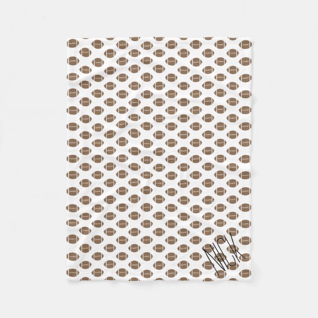 Simple Classic Football Fleece Blanket (Front)