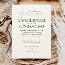 Simple Classic Formal Black & White Wedding