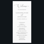 Simple Classic Formal Elegant Wedding Program<br><div class="desc">Classic white wedding program with "welcome" in a delicate script. Use the template to easily add your order of ceremony to the front and your wedding party and thank you message to the back. A simple layout without any graphics makes this an elegant and timeless design, perfect for a formal...</div>