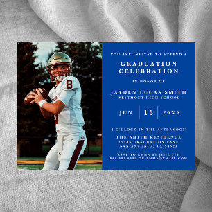 SIMPLE CLASSIC FORMAL PHOTO GRADUATION INVITATION