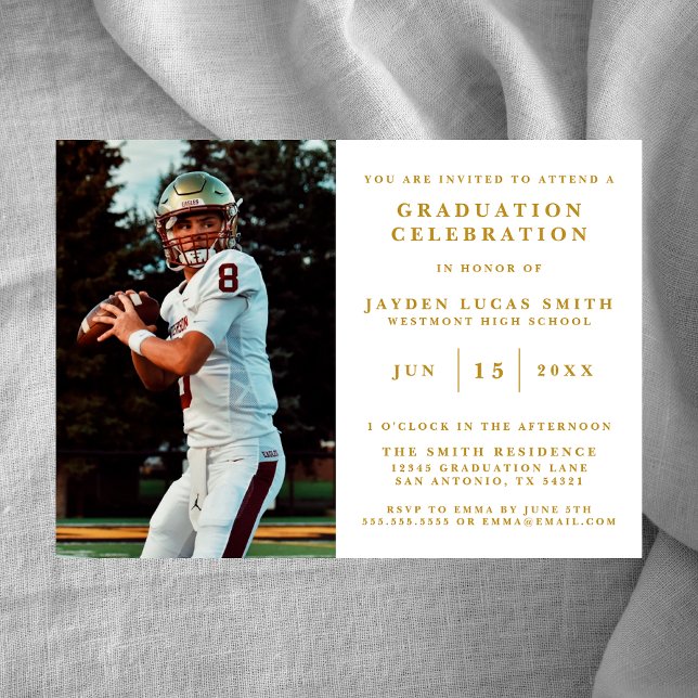 SIMPLE CLASSIC FORMAL PHOTO GRADUATION INVITATION (Creator Uploaded)