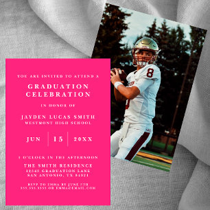 SIMPLE CLASSIC FORMAL PHOTO GRADUATION INVITATION