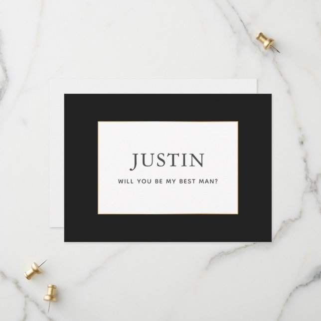 Simple Classic Gold Vous Serez Ma Meilleure Carte  (Devant/Arrière en situation)