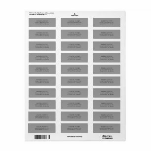 Simple Classic Grey Return Address Text Based 