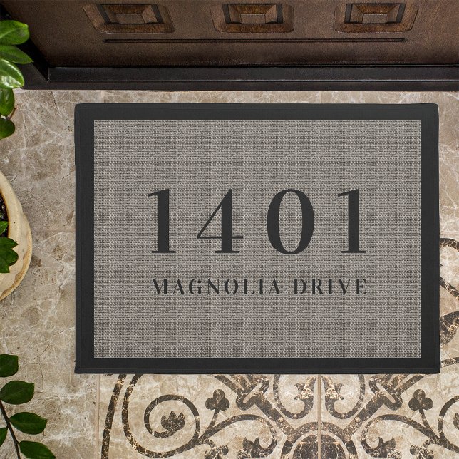 Simple Classic House Number & Address Doormat (Creator Uploaded)