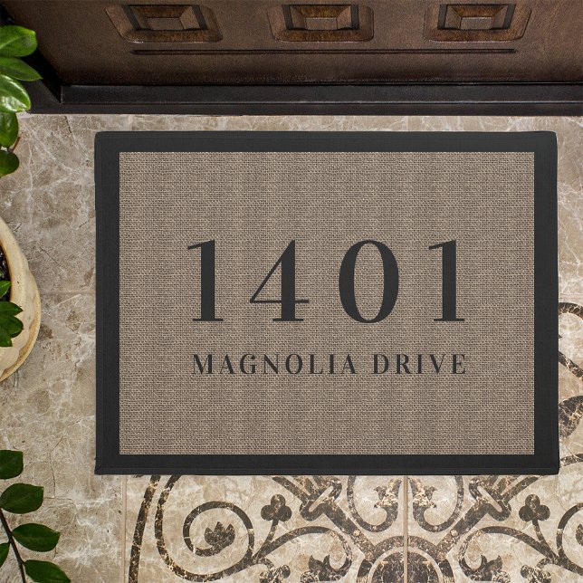 Simple Classic House Number & Address Doormat (Creator Uploaded)