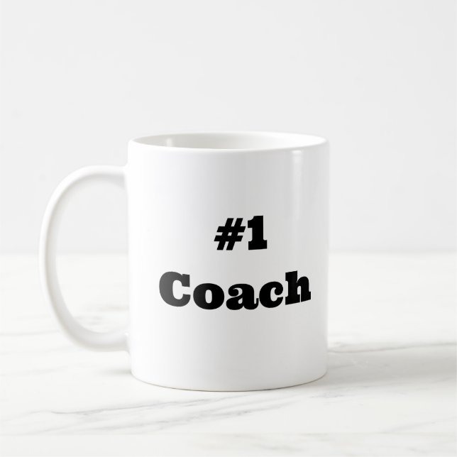 Simple Classic Minimal #1 Coach  Coffee Mug (Left)