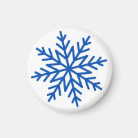 Simple Classic Modern Large Blue Snowflake