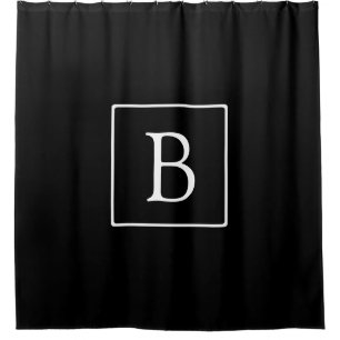Simple Classic Monogram Black w/ White Text