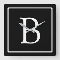 Simple Classic Monogram | Black w/ White Text