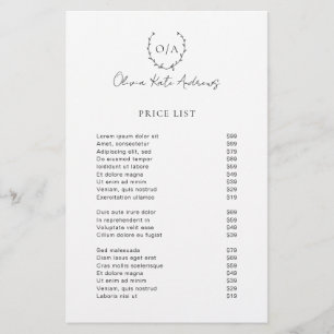 Simple Classic Monogram Wreath Elegant