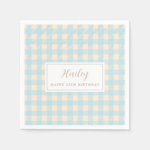 Simple Classic Preppy Pastel Blue Paper Napkin 