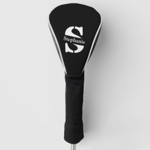 Simple Classic Professional Monogram and Name Golf Head Cover