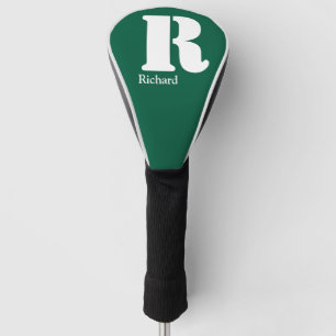 Simple Classic Professional Monogram and Name Golf Head Cover