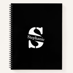 Simple Classic Professional Monogram and Name Notebook