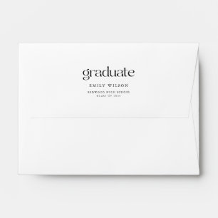 Simple Classic Retro Script Graduate Graduation Envelope