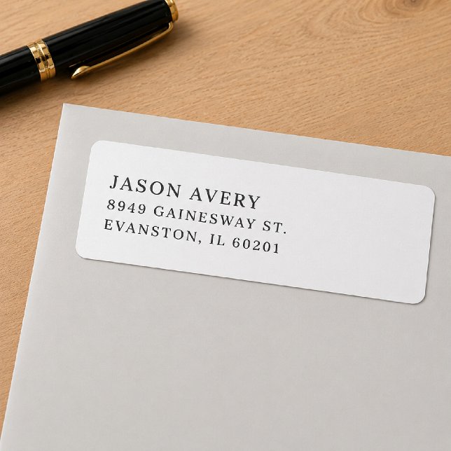 Simple Classic Return Address Text Based Label (Creator Uploaded)