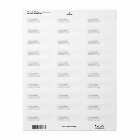 Simple Classic Return Adresse Étiquette textuel