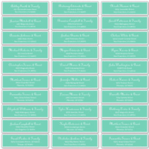 Simple Classic Script Wedding Guest Names Address