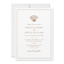Simple Classic Seashell Beach Wedding