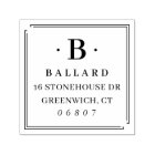 Simple Classic Square Monogram Return Address