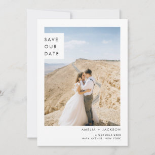 Simple Classic Two Photo Wedding Save The Date