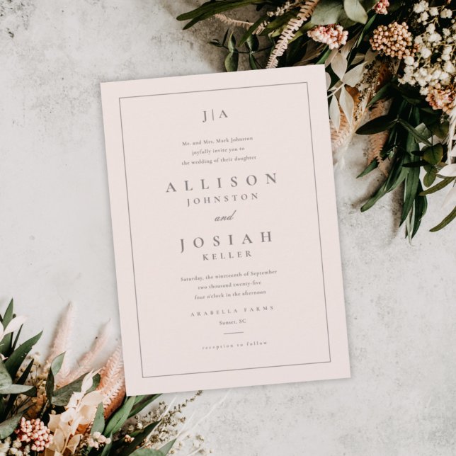 Simple Classic Wedding Invitation (Creator Uploaded)