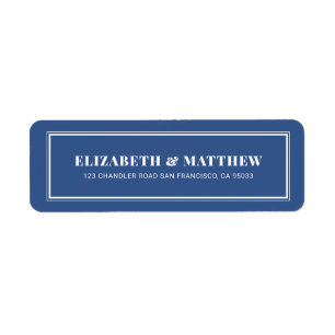 Simple Classic Wedding Return Address