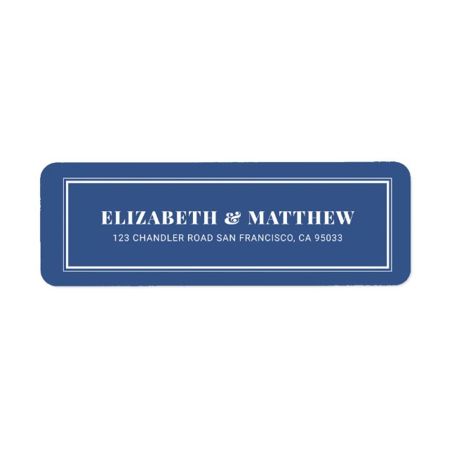 Simple Classic Wedding Return Address (Front)