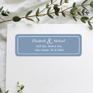 Simple classique Dusty Blue Mariage Adresse de ret