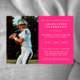 SIMPLE CLASSIQUE FORMAL PHOTO DIPLÔMÉE INVITATION