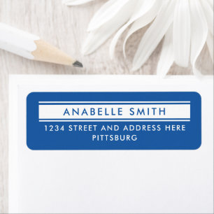 Simple Classique Monochrome Bleu Erreur d'Adresse