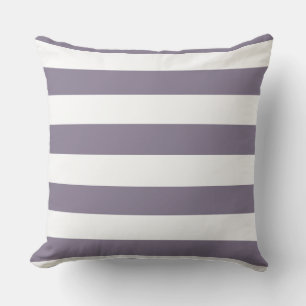 Simple classique violet Coussin de bandes horizont