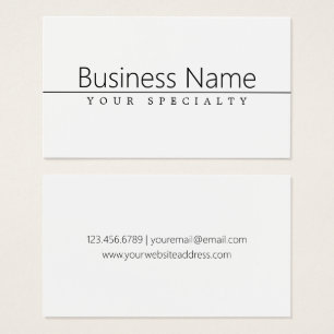 Simple Classy Black Text on White