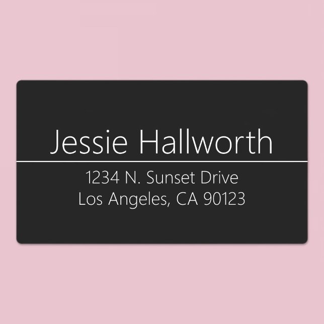 Simple Classy Black White Waterproof Address (Creator Uploaded)