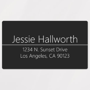Simple Classy Black White Waterproof Address