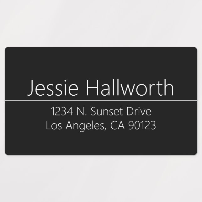 Simple Classy Black White Waterproof Address (Design 1)