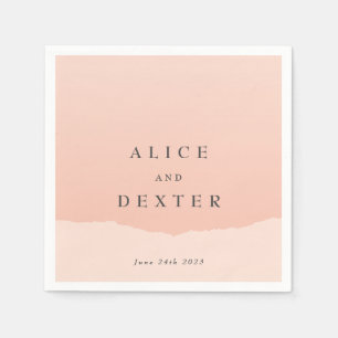 Simple Classy Blush Personalized Wedding Napkins