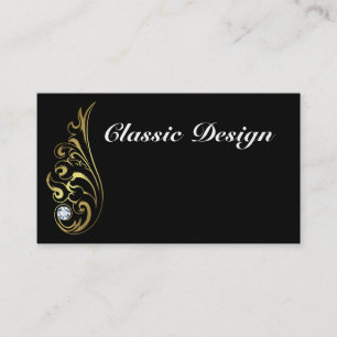 Simple Classy Business Card Gold Diamond Design