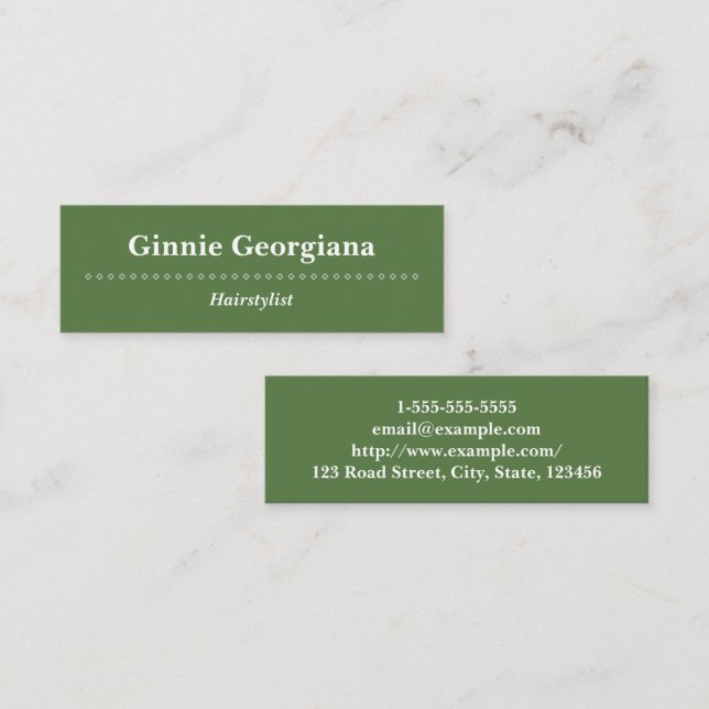 Simple & Classy Hairstylist Business Card (Front/Back)