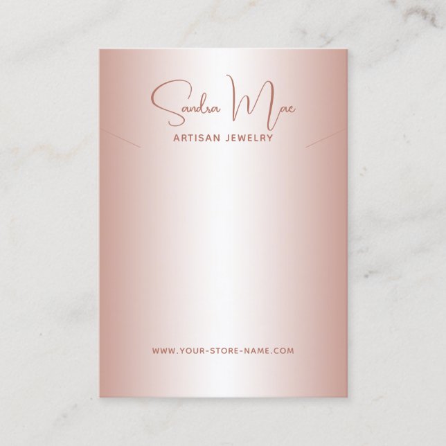 Simple Classy Minimalist Jewellery Display Card (Front)