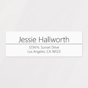 Simple Classy Waterproof Address/Other Info