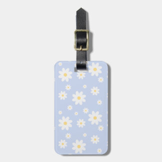 Simple Classy White Daisy Floral Luggage Tag