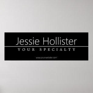 Simple Classy White Text on Black Poster