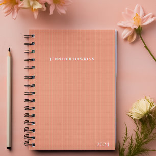 Simple Clean Apricot Texture hebdomadaire personne