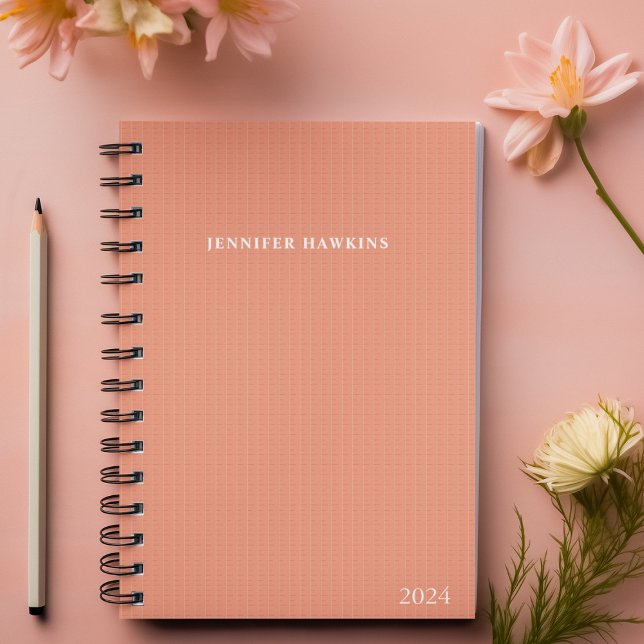 Simple Clean Apricot Texture Weekly Personal Planner (Creator Uploaded)