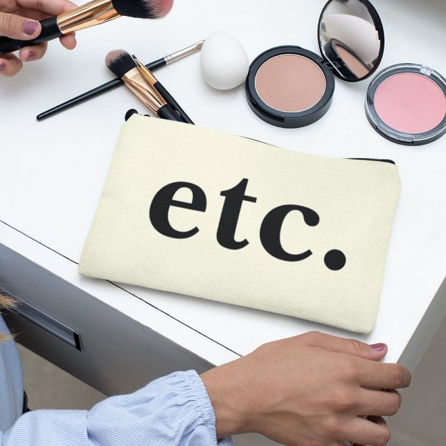 Simple Clean Beige & Black etc. Script Accessory Pouch (Creator Uploaded)