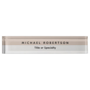 Simple Clean Elegant Modern Minimalist  Desk Name Nameplate