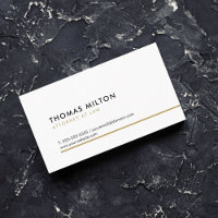 Simple Clean Elegant White Golden Line Consultant