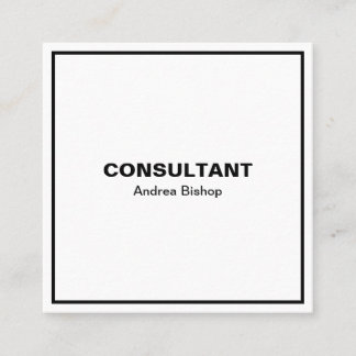 Simple Clean Frame Classic Square Business Card